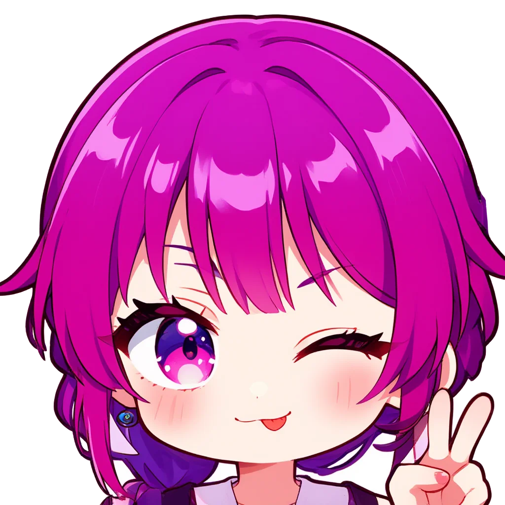 Purple hair chibi