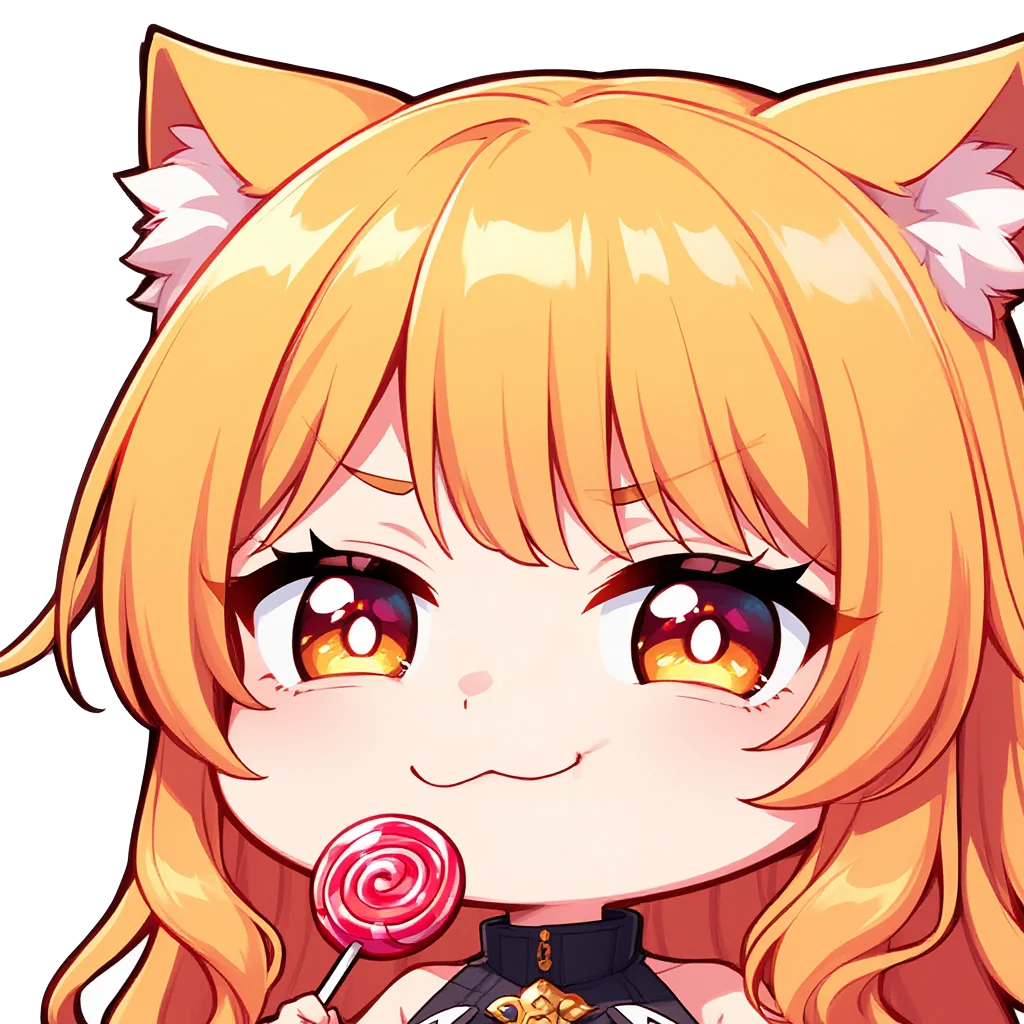 Orange catgirl lollipop