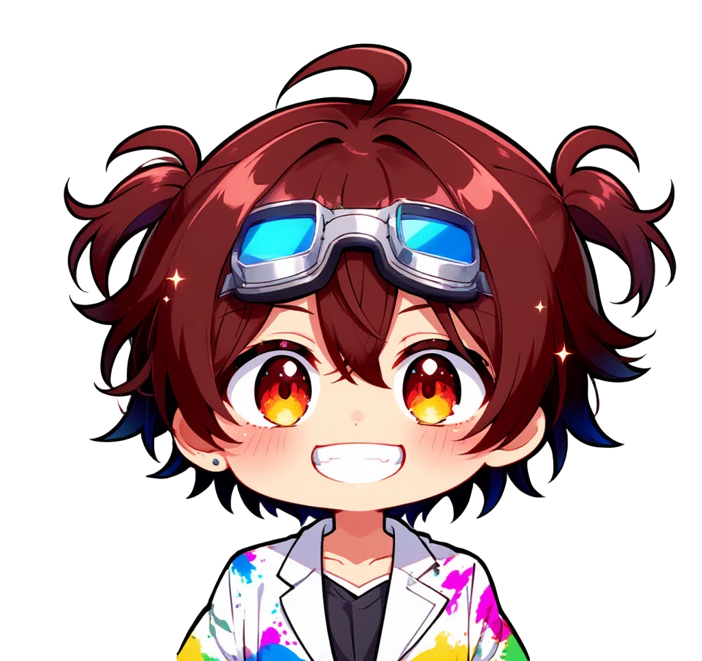 Scientist girl colorful