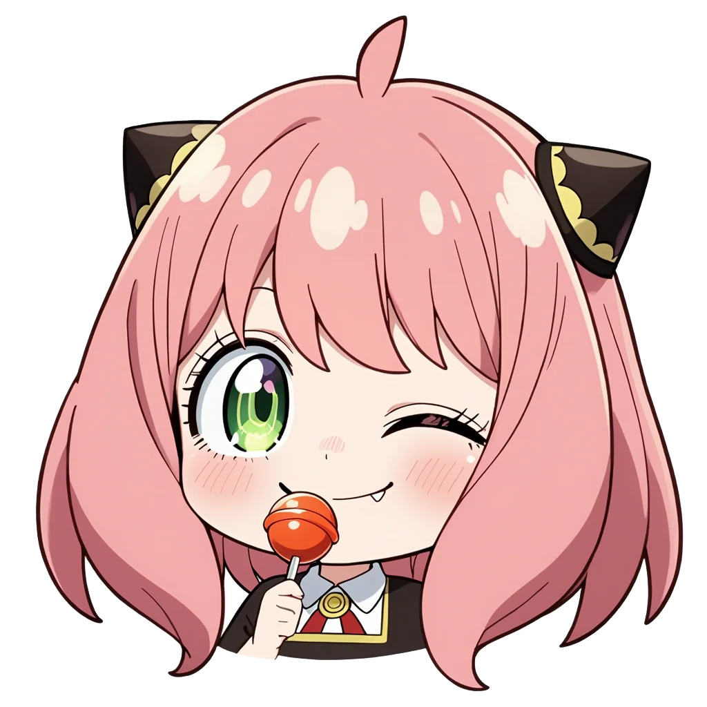 Pink catears girl lollipop